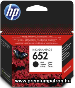 HP F6V25AE NO.652 FEKETE (6ML) EREDETI TINTAPATRON (F6V25AE)