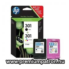HP N9J72AE NO.301 (2X3ML) CH561AE+CH562AE BK/C EREDETI MULTIPACK (N9J72AE)