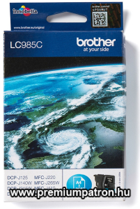 BROTHER LC985 (4,8ML) CIÁN EREDETI TINTAPATRON (LC985C)