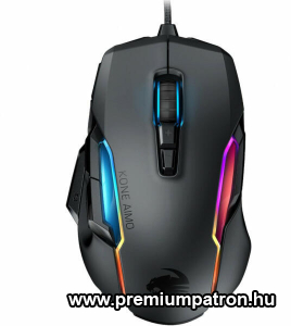 ROCCAT KONE AIMO REMASTERED RGB, VEZETÉKES GAMER EGÉR, FEKETE (ROC-11-820-BK)